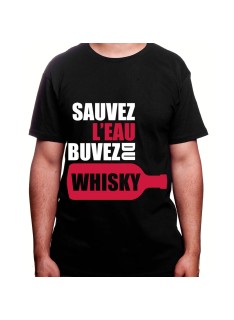 Sauvez l'eau buvez du wisky – Tshirt Homme Alcool Tshirt Homme Alcool