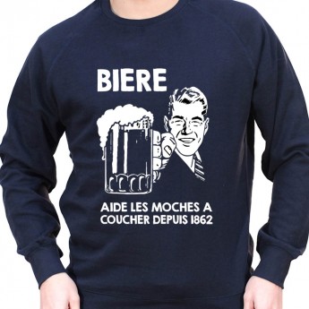 Biere aide les moches a baiser depuis 1856 – Sweat Crewneck Homme Alcool Tshirt Homme Alcool