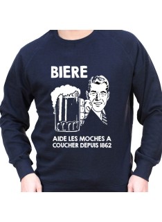 Biere aide les moches a baiser depuis 1856 – Sweat Crewneck Homme Alcool Tshirt Homme Alcool