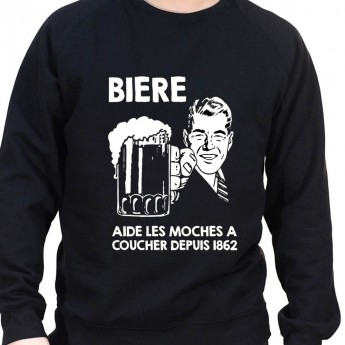 Biere aide les moches a baiser depuis 1856 – Sweat Crewneck Homme Alcool Tshirt Homme Alcool