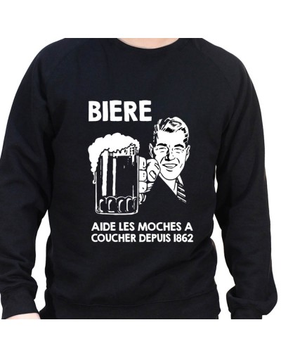 Biere aide les moches a baiser depuis 1856 – Sweat Crewneck Homme Alcool Tshirt Homme Alcool