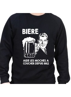 Biere aide les moches a baiser depuis 1856 – Sweat Crewneck Homme Alcool Tshirt Homme Alcool