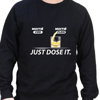 Just dose it – Sweat Crewneck Homme Alcool Tshirt Homme Alcool