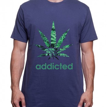 Addicted - Tshirt Homme Weed Tshirt Weed Homme