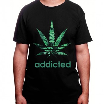 Addicted - Tshirt Homme Weed Tshirt Weed Homme