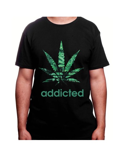 Addicted - Tshirt Homme Weed Tshirt Weed Homme