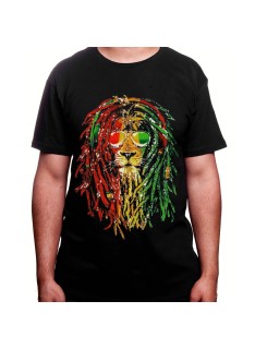 Rasta Lion - Tshirt Homme Weed Tshirt Weed Homme