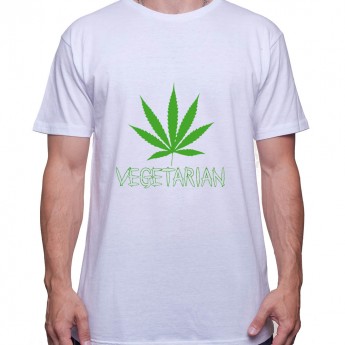 Vegetarian - Tshirt Homme Weed Tshirt Weed Homme