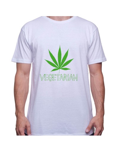 Vegetarian - Tshirt Homme Weed Tshirt Weed Homme