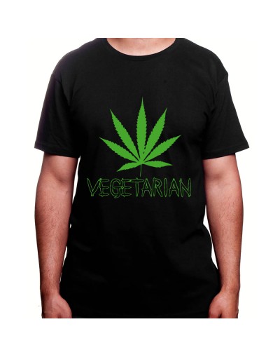 Vegetarian - Tshirt Homme Weed Tshirt Weed Homme