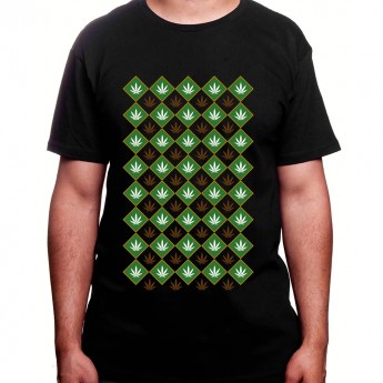 Weed pattern - Tshirt Homme Weed Tshirt Weed Homme