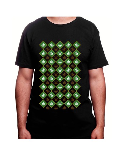 Weed pattern - Tshirt Homme Weed Tshirt Weed Homme