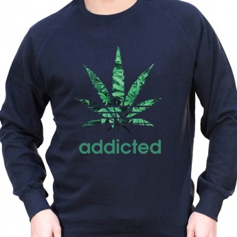 Addicted - Sweat Crewneck Homme Weed Sweat Crewneck Homme Weed