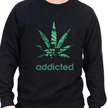 Addicted - Sweat Crewneck Homme Weed Sweat Crewneck Homme Weed