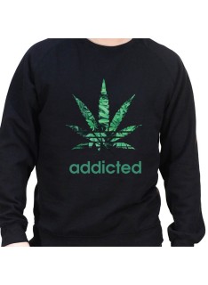 Addicted - Sweat Crewneck Homme Weed Sweat Crewneck Homme Weed