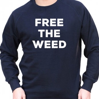 Free the Weed - Sweat Crewneck Homme Weed Sweat Crewneck Homme Weed