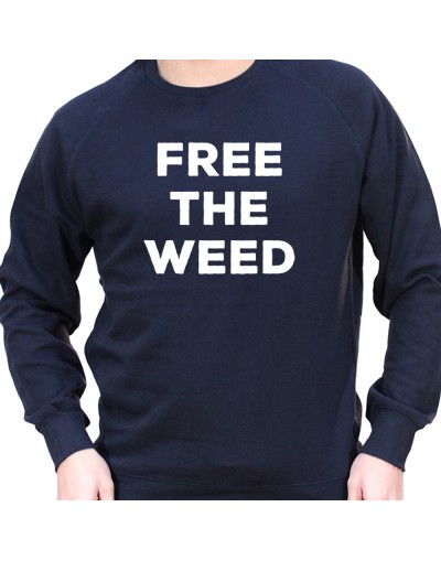 Free the Weed - Sweat Crewneck Homme Weed Sweat Crewneck Homme Weed