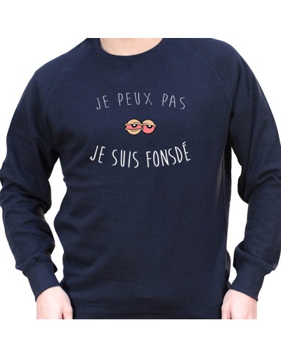 Je peux pas je suis fonsdé - Sweat Crewneck Homme Weed Sweat Crewneck Homme Weed