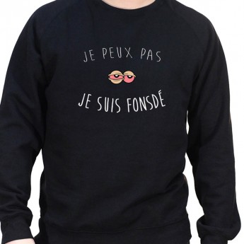 Je peux pas je suis fonsdé - Sweat Crewneck Homme Weed Sweat Crewneck Homme Weed