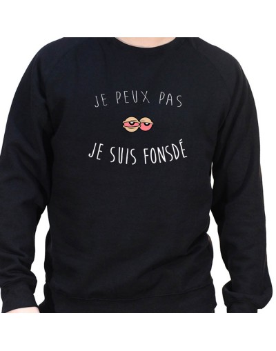 Je peux pas je suis fonsdé - Sweat Crewneck Homme Weed Sweat Crewneck Homme Weed