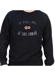 Je peux pas je suis fonsdé - Sweat Crewneck Homme Weed Sweat Crewneck Homme Weed