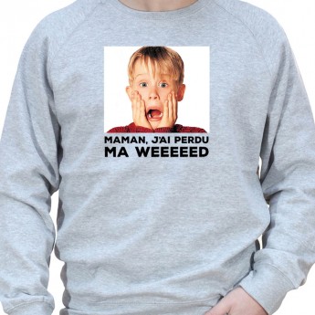 maman j'ai perdu ma weed - Sweat Crewneck Homme Weed Sweat Crewneck Homme Weed