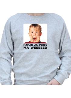 maman j'ai perdu ma weed - Sweat Crewneck Homme Weed Sweat Crewneck Homme Weed