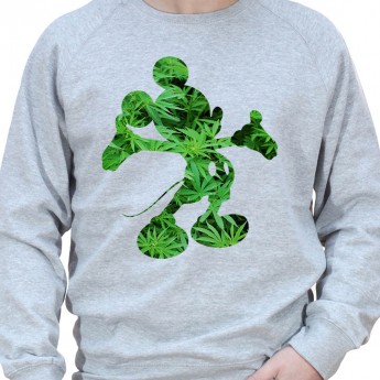 Mickey weed 2 - Sweat Crewneck Homme Weed Sweat Crewneck Homme Weed