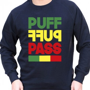 puff puff pass - Sweat Crewneck Homme Weed Sweat Crewneck Homme Weed