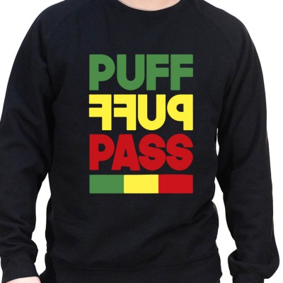 puff puff pass - Sweat Crewneck Homme Weed Sweat Crewneck Homme Weed