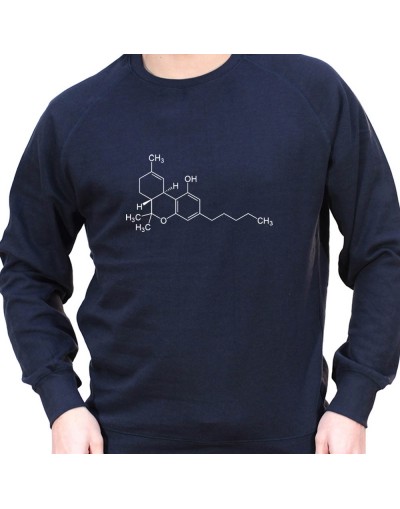 THC Molecule - Sweat Crewneck Homme Weed Sweat Crewneck Homme Weed