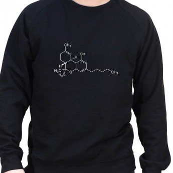 THC Molecule - Sweat Crewneck Homme Weed Sweat Crewneck Homme Weed