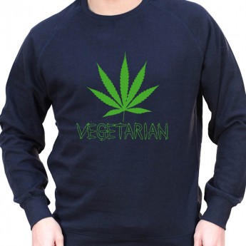 Vegetarian - Sweat Crewneck Homme Weed Sweat Crewneck Homme Weed