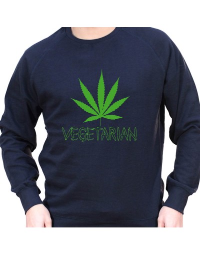 Vegetarian - Sweat Crewneck Homme Weed Sweat Crewneck Homme Weed