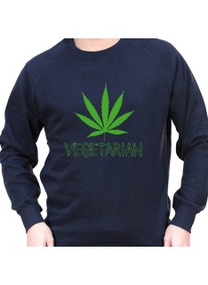 Vegetarian - Sweat Crewneck Homme Weed Sweat Crewneck Homme Weed