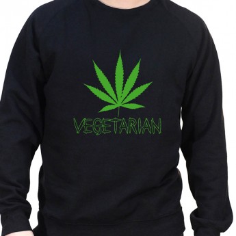 Vegetarian - Sweat Crewneck Homme Weed Sweat Crewneck Homme Weed