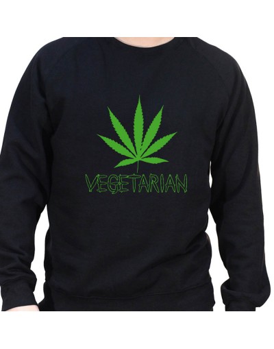 Vegetarian - Sweat Crewneck Homme Weed Sweat Crewneck Homme Weed