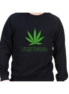 Vegetarian - Sweat Crewneck Homme Weed Sweat Crewneck Homme Weed