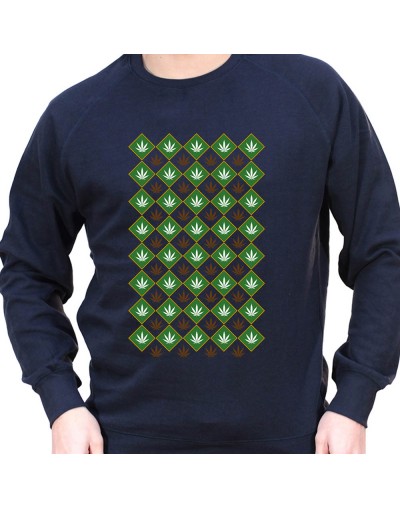 Weed pattern - Sweat Crewneck Homme Weed Sweat Crewneck Homme Weed