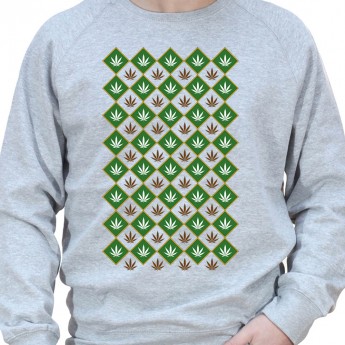 Weed pattern - Sweat Crewneck Homme Weed Sweat Crewneck Homme Weed