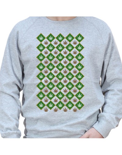 Weed pattern - Sweat Crewneck Homme Weed Sweat Crewneck Homme Weed