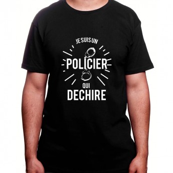 je suis un policier qui dechire - Tshirt Homme Policier Tshirt Homme Policier