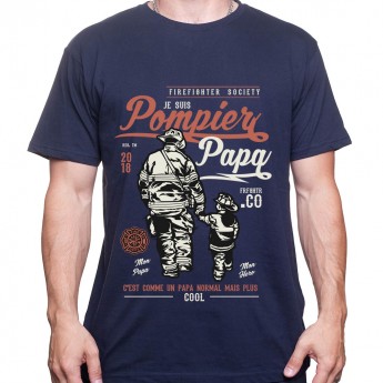 je suis un papa pompier cest un papa normal mais plus cool - Tshirt Homme Pompier Tshirt Homme Pompier