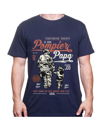 je suis un papa pompier cest un papa normal mais plus cool - Tshirt Homme Pompier Tshirt Homme Pompier