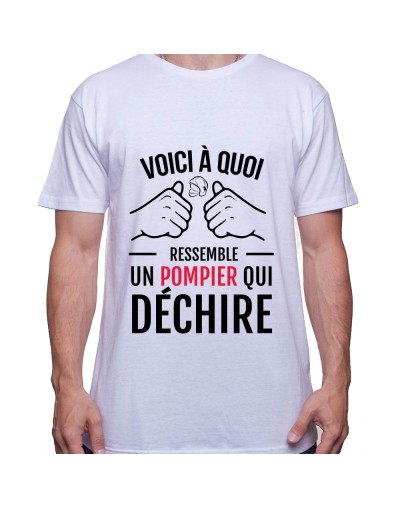 voici a quoi ressemble un super pompier - Tshirt Homme Pompier Tshirt Homme Pompier