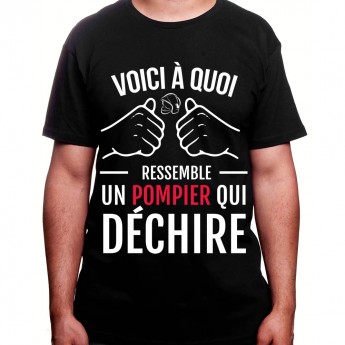 voici a quoi ressemble un super pompier - Tshirt Homme Pompier Tshirt Homme Pompier