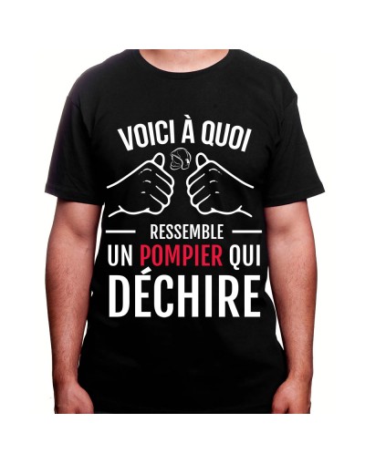 voici a quoi ressemble un super pompier - Tshirt Homme Pompier Tshirt Homme Pompier