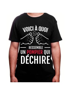 voici a quoi ressemble un super pompier - Tshirt Homme Pompier Tshirt Homme Pompier