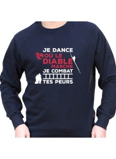 Je dance ou le diable marche je combat tes peurs - Sweat Crewneck Homme Pompier Sweat Crewneck Homme