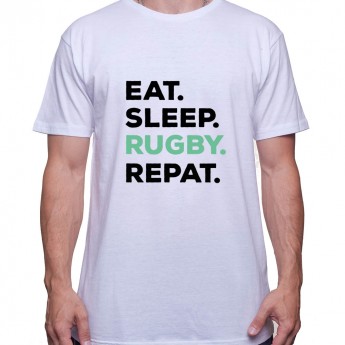 Eat Sleep Rugby REpeat - Tshirt Homme Rugby Tshirt Homme Rugby